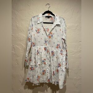 Veronica Beard Jeans - Floral Button-Down Dress Tunic